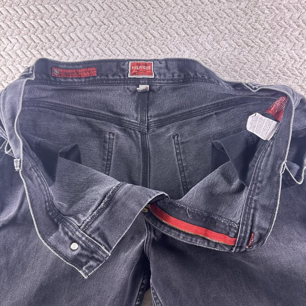 Vintage Tommy Hilfiger‎ Jeans Mens 36x32 Carpenter Baggy Wide Skater Y2K 90s - Picture 13 of 16